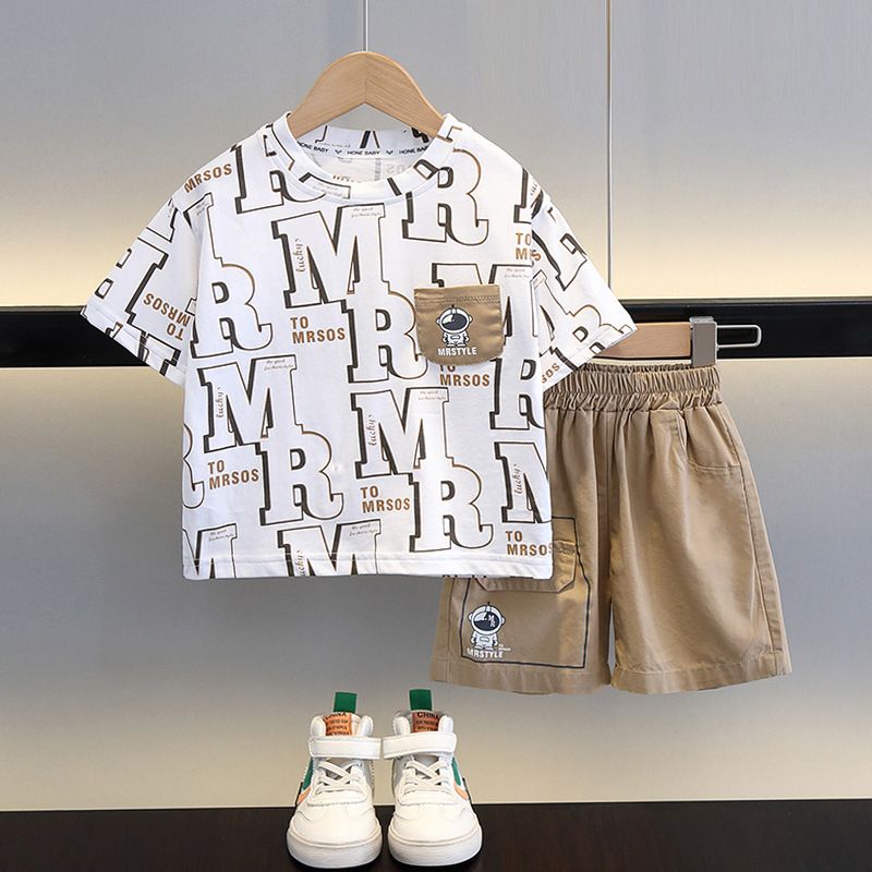 Wholesale Children's Suit Casual Boys Summer Short Sleeve Shorts Cotton 1-5 Years Old Baby Two-piece Sets
