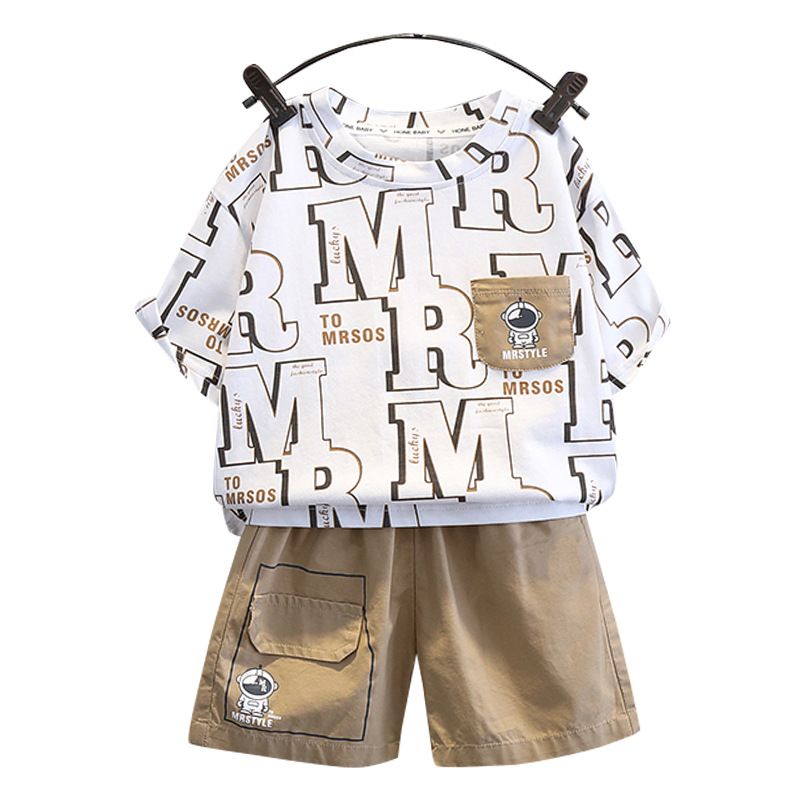 Wholesale Children's Suit Casual Boys Summer Short Sleeve Shorts Cotton 1-5 Years Old Baby Two-piece Sets
