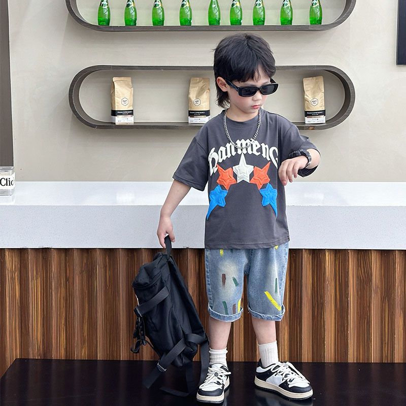 Cheap kids summer shorts suit Children's vest suit cotton girls summer clothes summer boys two-piece wholesale Sets