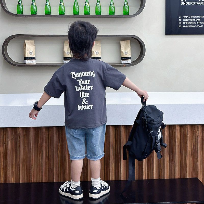 Cheap kids summer shorts suit Children's vest suit cotton girls summer clothes summer boys two-piece wholesale Sets