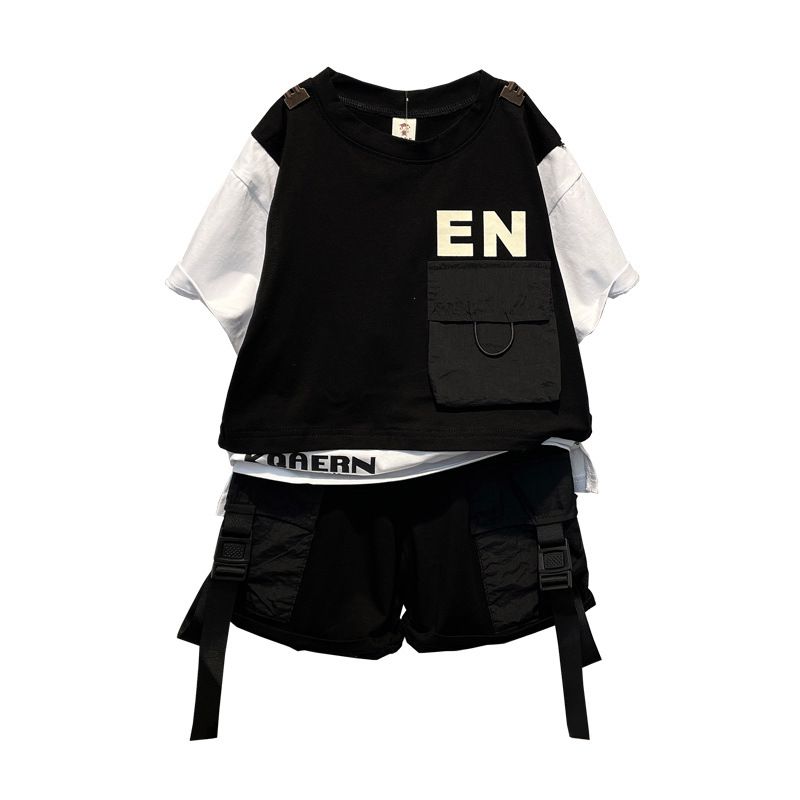 Trendy children's clothing boy's summer suit new summer small children's handsome baby Summer short sleeve clothes Sets