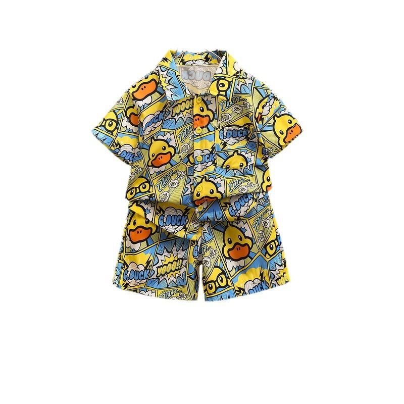 Summer colorful boy clothes set kids wear clothing set summer Clothes  Baby Boys Sets