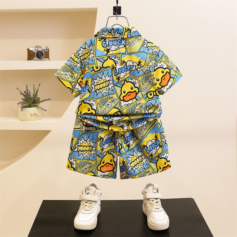 Summer colorful boy clothes set kids wear clothing set summer Clothes  Baby Boys Sets