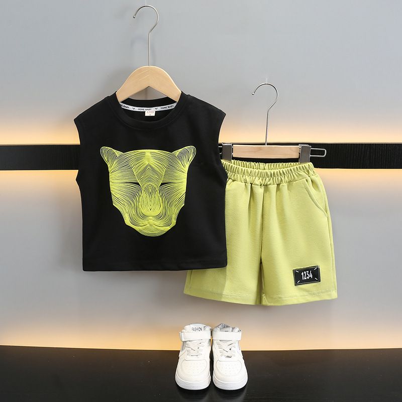 Ms-165 Baby Boys Clothing Sets Summer Outfits Tracksuit Teenage Tshirt+Shorts Children Kids Clothing for Boys 7-8 Years Sets