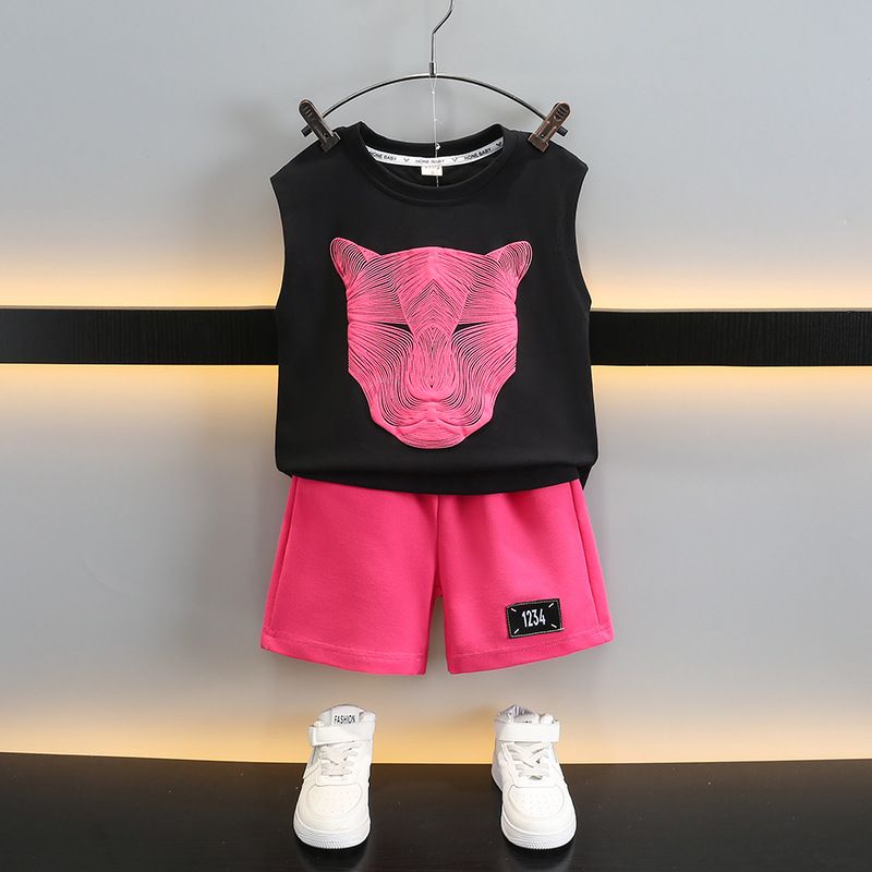 Ms-165 Baby Boys Clothing Sets Summer Outfits Tracksuit Teenage Tshirt+Shorts Children Kids Clothing for Boys 7-8 Years Sets