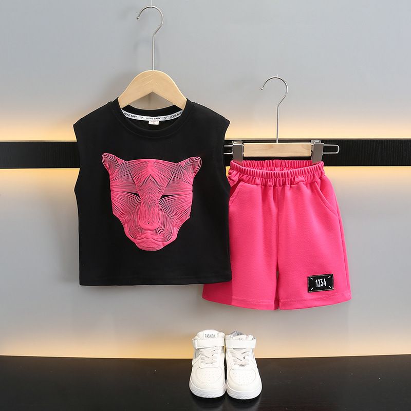 Ms-165 Baby Boys Clothing Sets Summer Outfits Tracksuit Teenage Tshirt+Shorts Children Kids Clothing for Boys 7-8 Years Sets