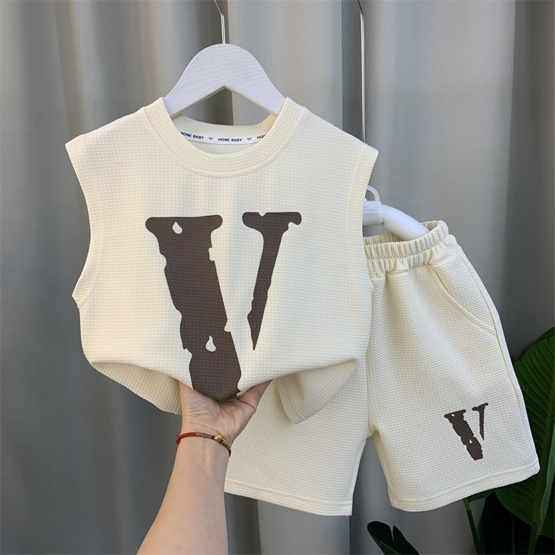 Boy's vest set  new trendy baby summer dress sleeveless sportswear baby two-clothes set