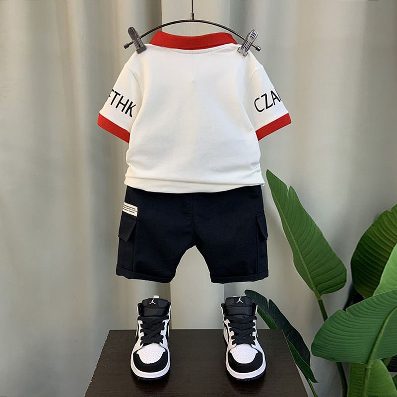 Cheap  New style toddler boys summer floral printed shirt with casual shorts 2 pcs clothing set