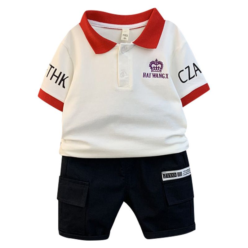 Cheap  New style toddler boys summer floral printed shirt with casual shorts 2 pcs clothing set