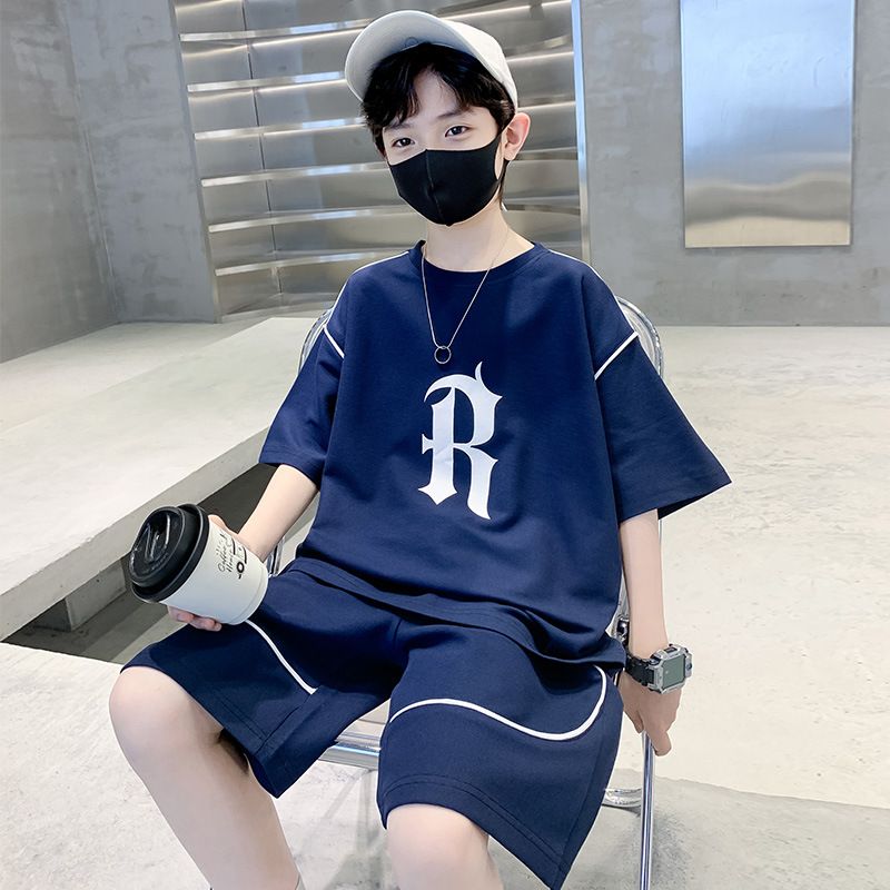 High Quality Boys Summer Clothes Sets Fashion Letter Printed Shirts & Shorts 2 PCS Casual Kids Short-sleeved Clothing Sets