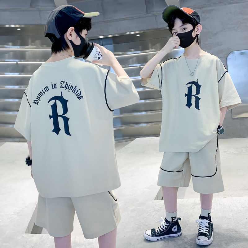 High Quality Boys Summer Clothes Sets Fashion Letter Printed Shirts & Shorts 2 PCS Casual Kids Short-sleeved Clothing Sets