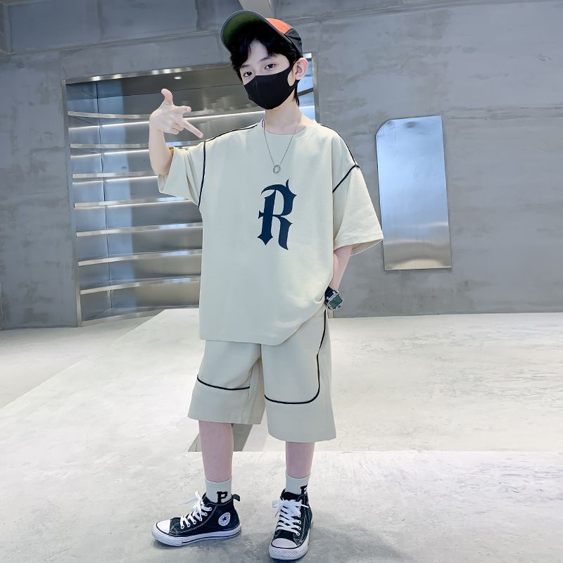 High Quality Boys Summer Clothes Sets Fashion Letter Printed Shirts & Shorts 2 PCS Casual Kids Short-sleeved Clothing Sets