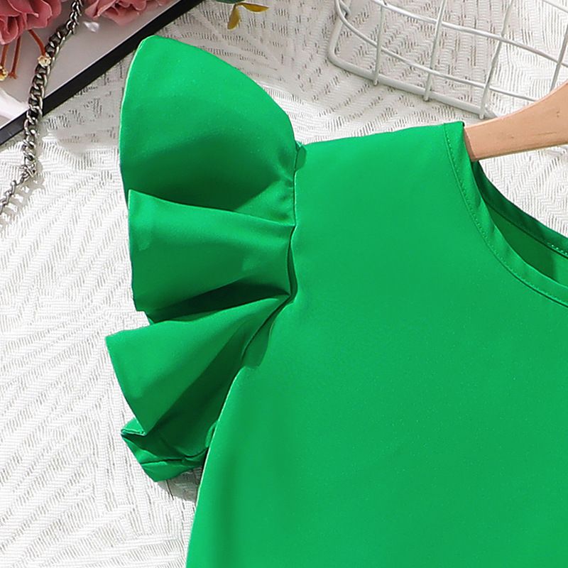 Summer 8-12 Years Old Dress For Girls Sweet Sleeveless Girls' Dress Princess Children's Skirt  Clothing Sets