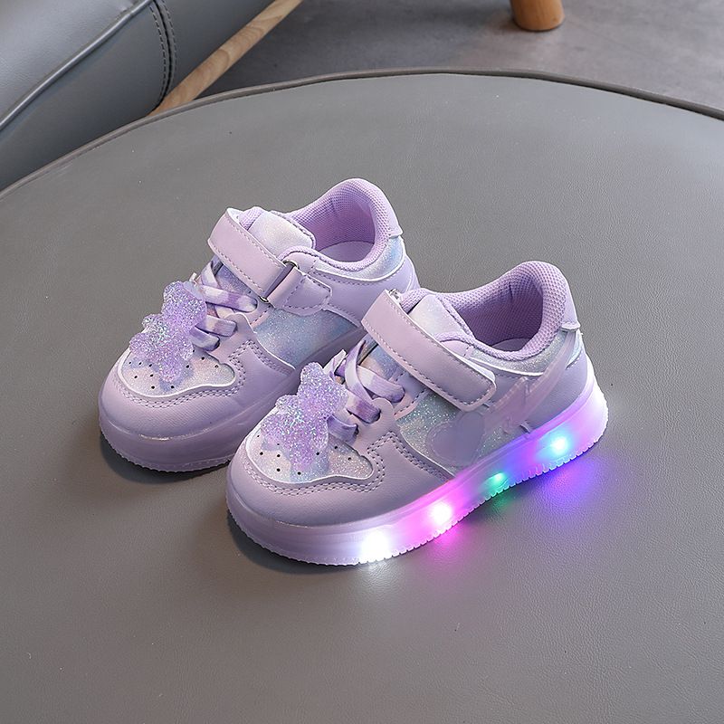 shoes for girls new styles Leather-bound cartoon San&ri LED light up 1-6 years old Y sports casual shoes for girls Baby Shoes