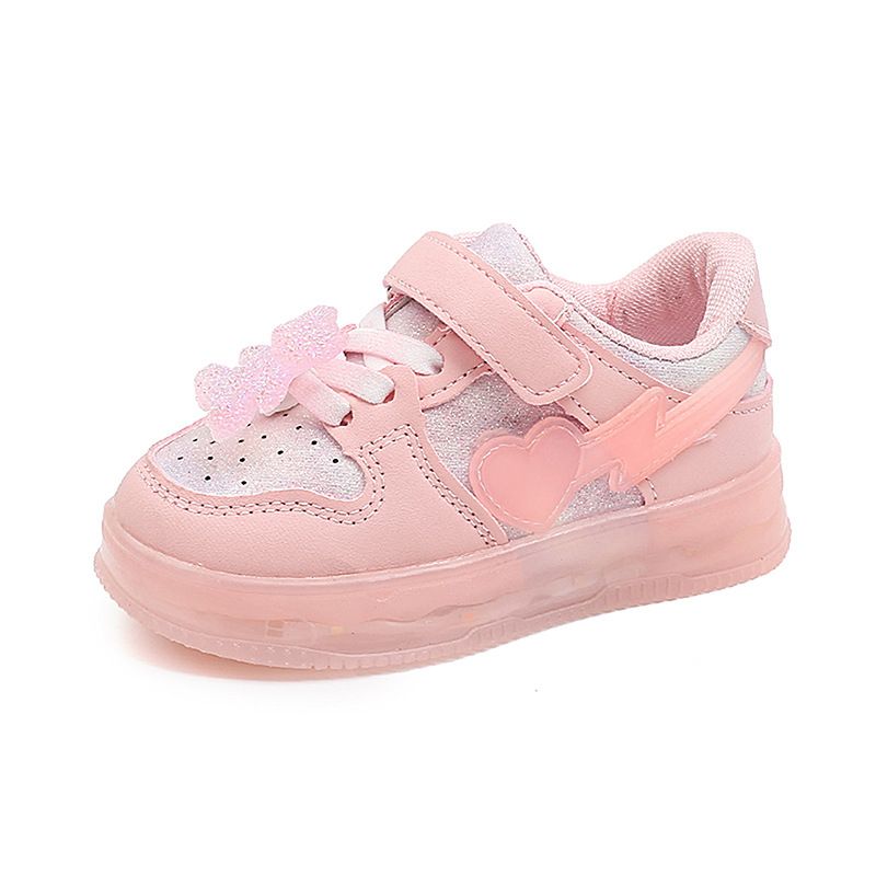 shoes for girls new styles Leather-bound cartoon San&ri LED light up 1-6 years old Y sports casual shoes for girls Baby Shoes