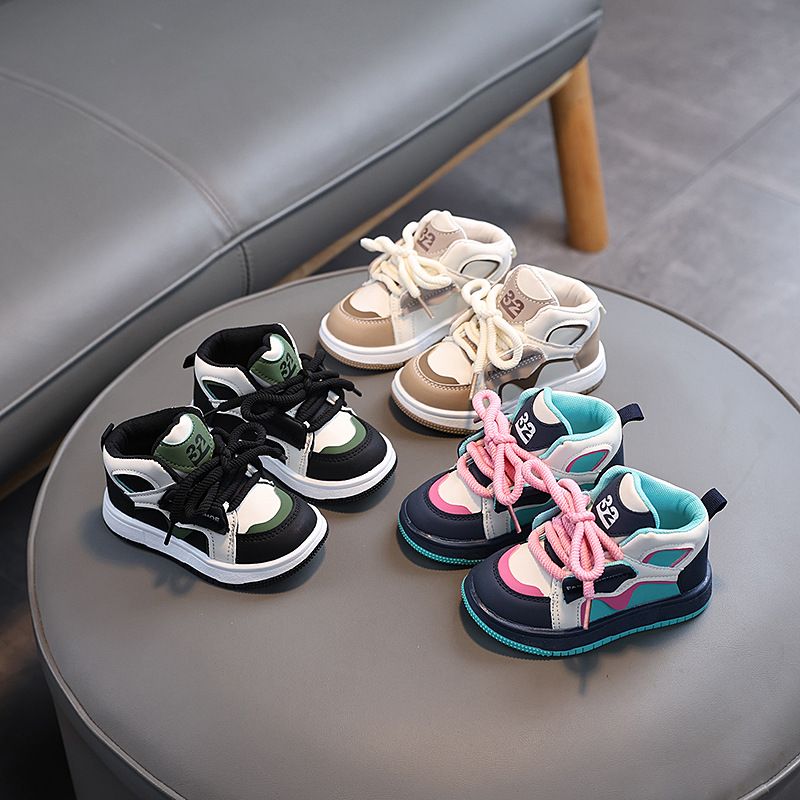 Teenagers Boy High Quality Sport Shoes Children Girl Mixed Color Kids Unisex Shoes Basketball Sneaker Student For 4 Seasons Baby Shoes