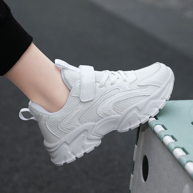 Kids Thick Soft soled Flat Breathable Running Casual Shoes Outdoor Fashion Children Sneakers Solid Color Mesh New Sports Shoes  Sneakers