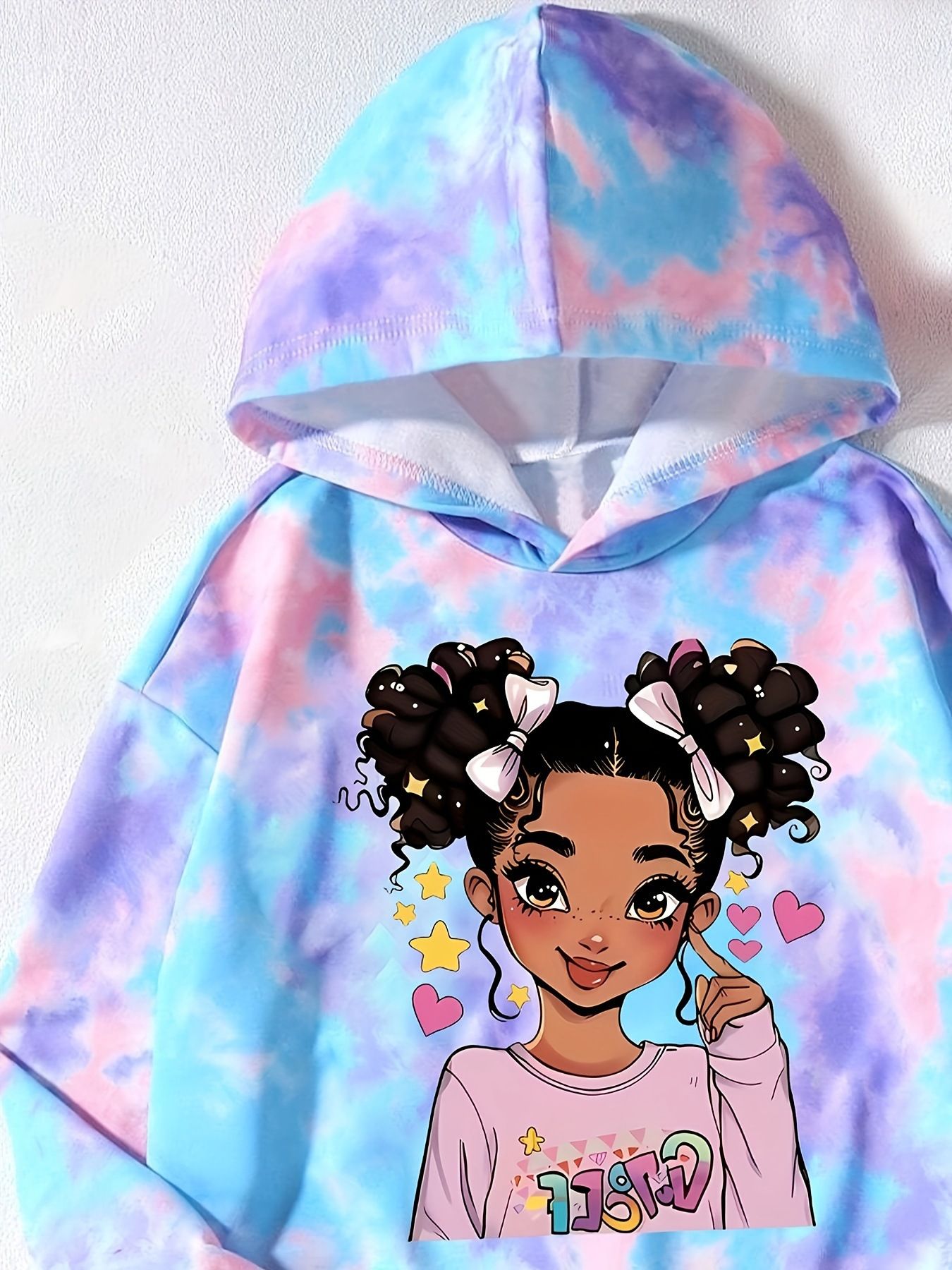 Spring New Arrival Girls Outfits Tie Dye Full Printed Trousers 2-piece Suit Hot Sale Children Clothing Sets for 1 to 8 Years Clothing Sets