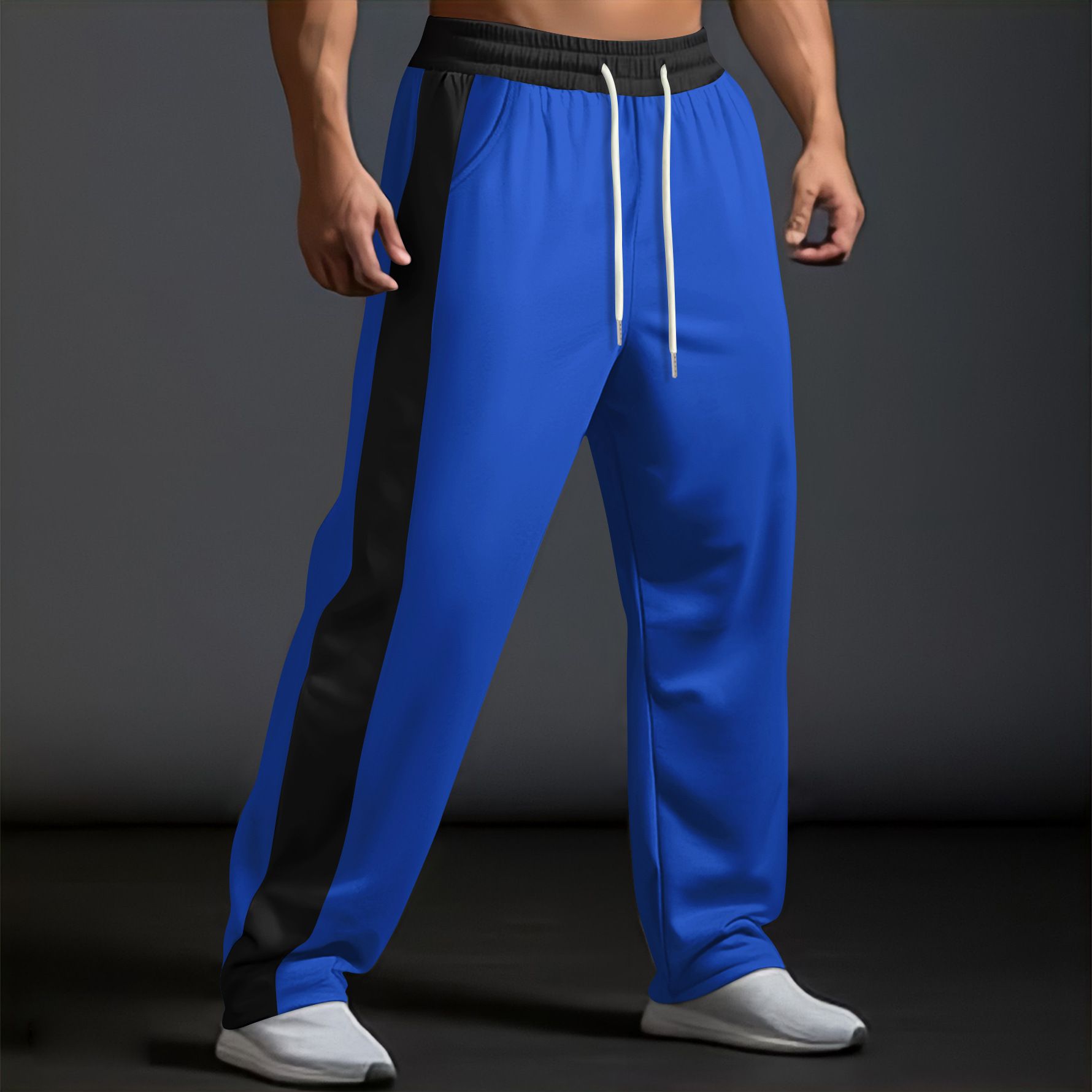 Custom Men's Baggy Trousers Streetwear Loose Breathable Sweatpants Stacks Gym Sport Fitness Jogger Pant Casual