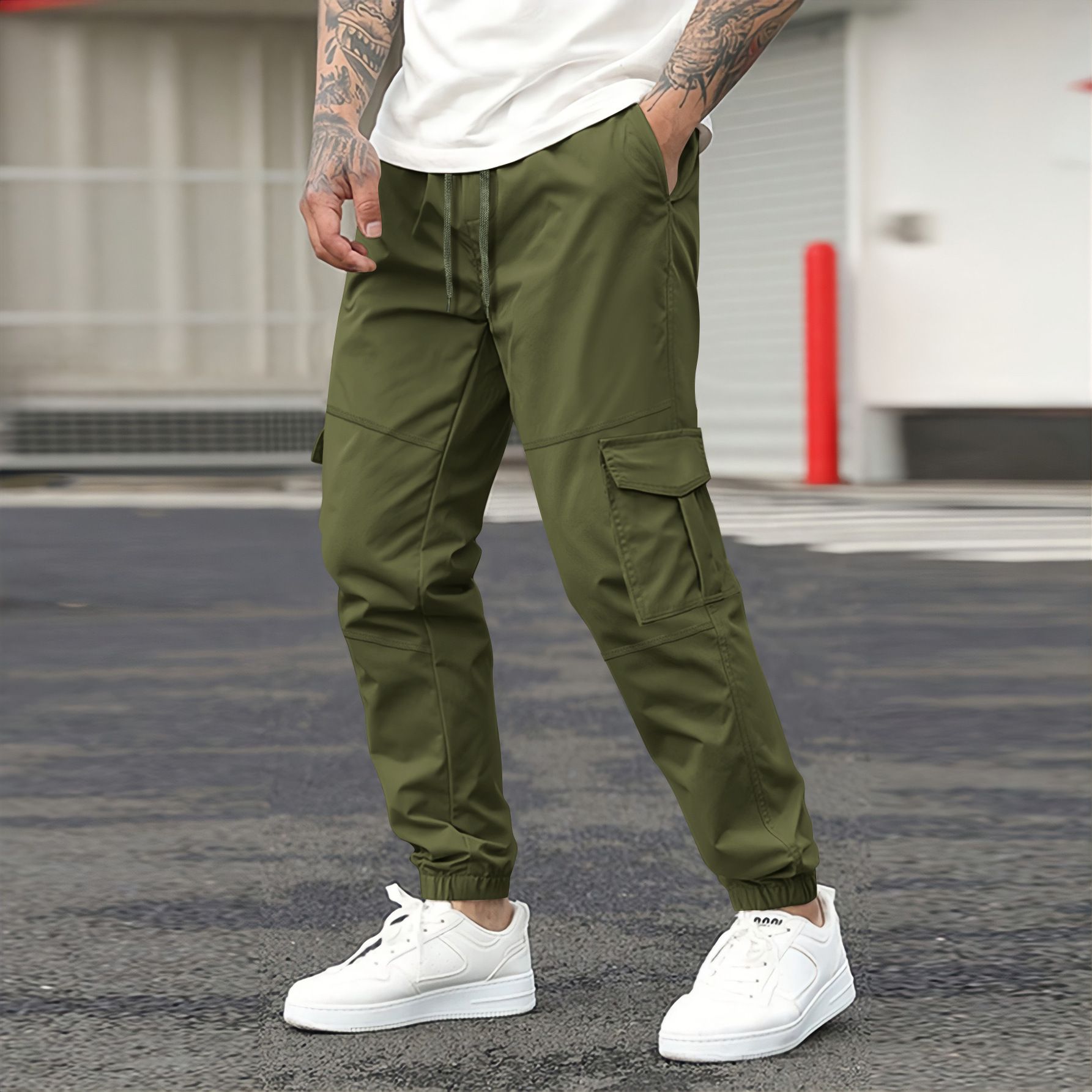 Regular Fit Flex Cargo Pants for Men Stretch Work Pants Outdoor Hiking Trousers Workout Joggers Stretch Track Sweatpants  Casual