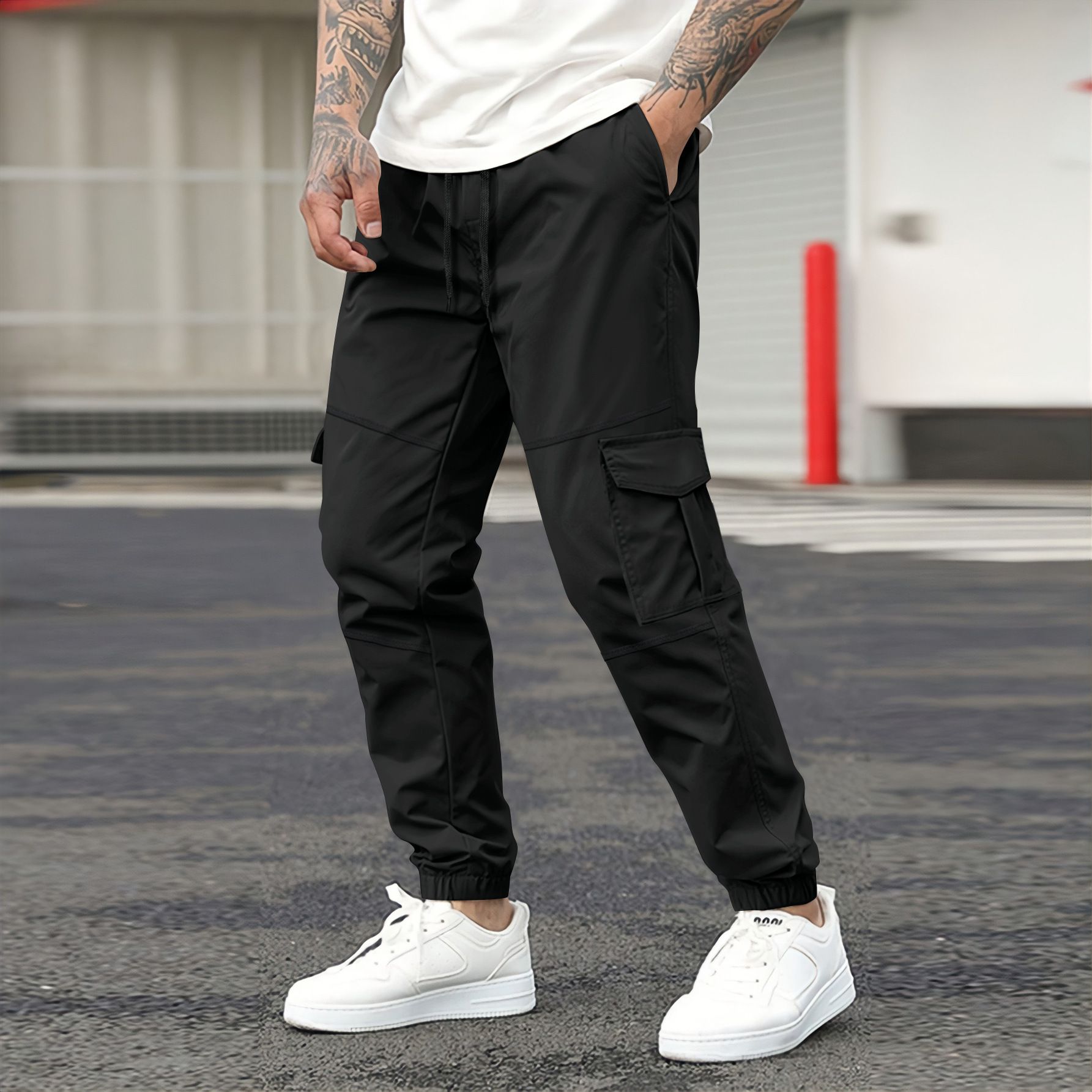 Regular Fit Flex Cargo Pants for Men Stretch Work Pants Outdoor Hiking Trousers Workout Joggers Stretch Track Sweatpants  Casual