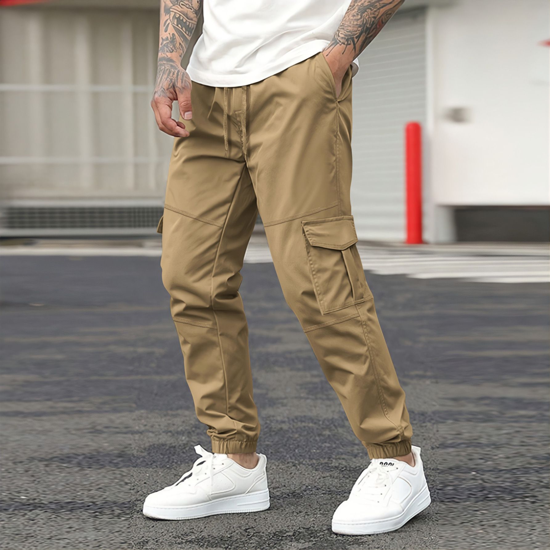 Regular Fit Flex Cargo Pants for Men Stretch Work Pants Outdoor Hiking Trousers Workout Joggers Stretch Track Sweatpants  Casual