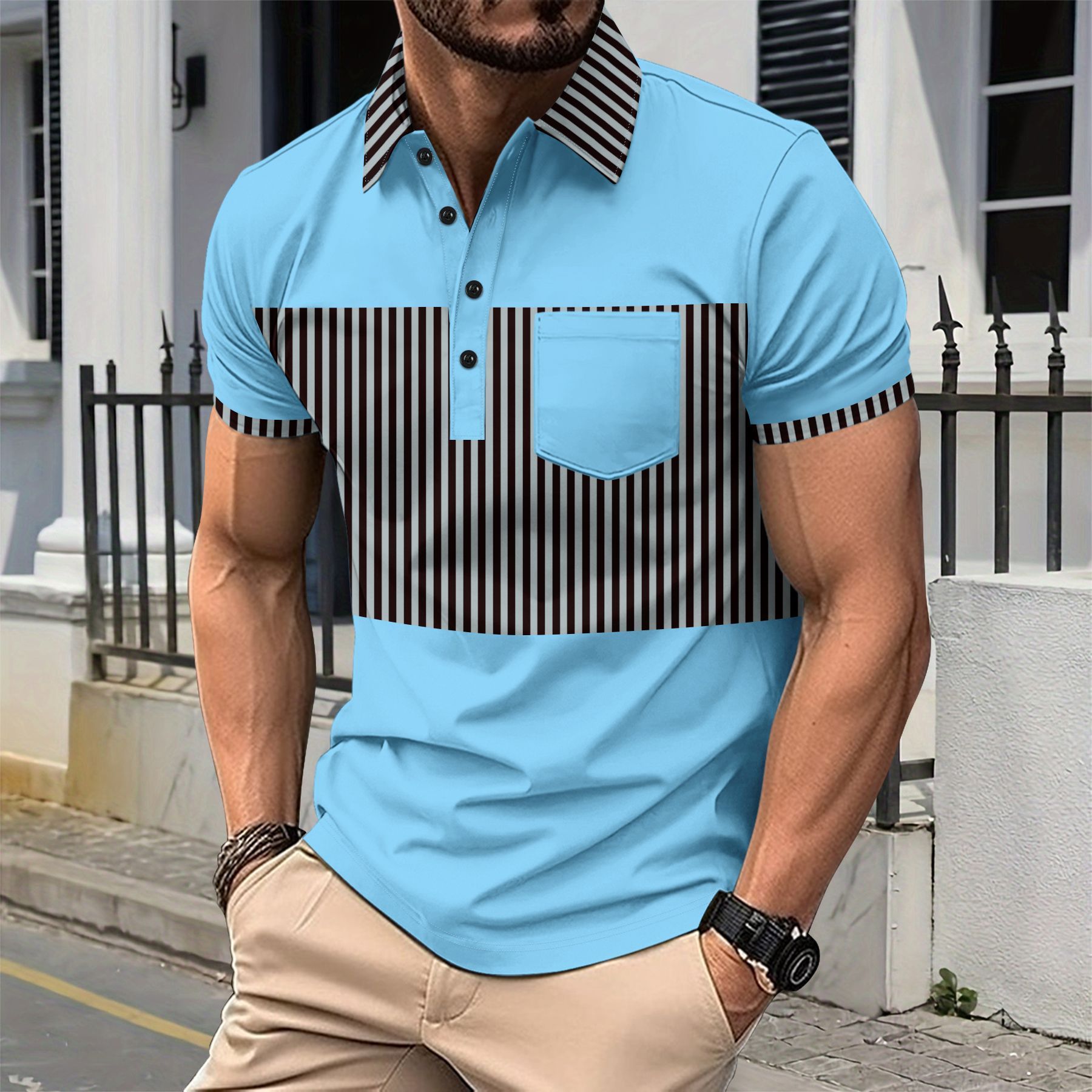 Custom Business Short Sleeve Cheap Clothes Polyester Pocket Men's Blank Casual Golf Shirts Men's Shirts Wholesale Manufacturer T-Shirts