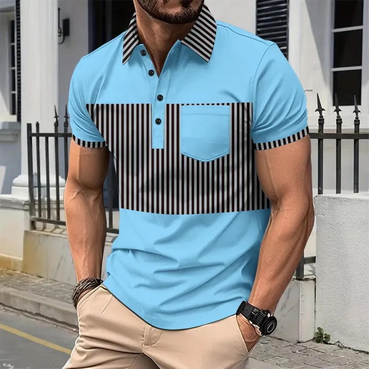 Custom Business Short Sleeve Cheap Clothes Polyester Pocket Men's Blank Casual Golf Shirts Men's Shirts Wholesale Manufacturer T-Shirts
