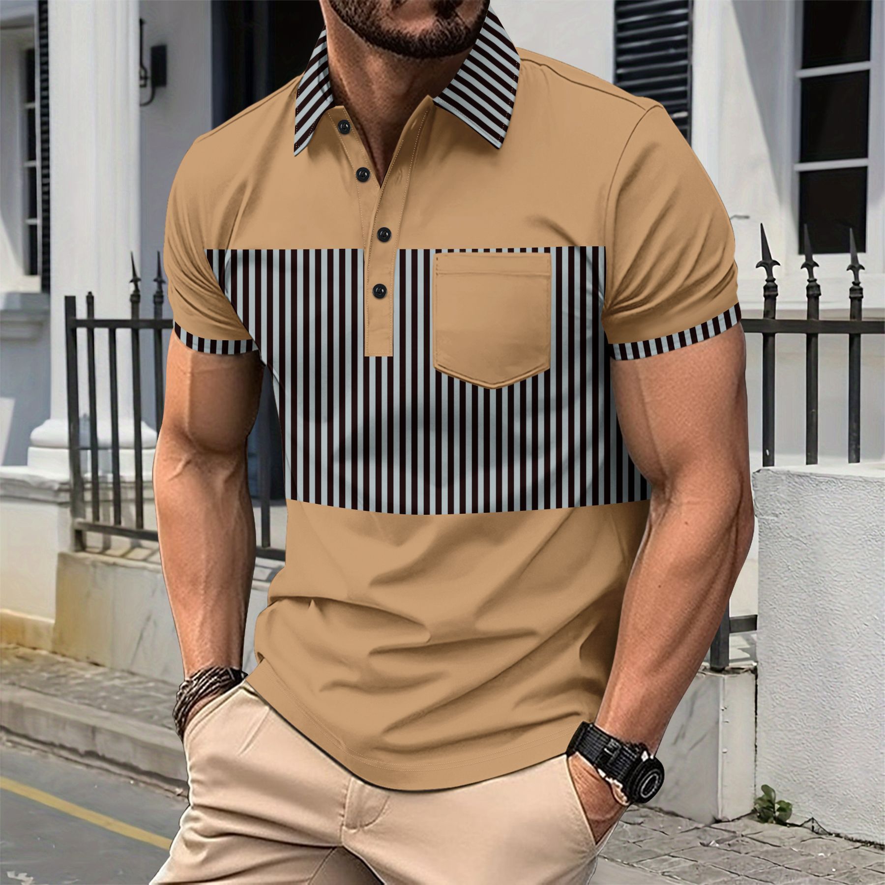 Custom Business Short Sleeve Cheap Clothes Polyester Pocket Men's Blank Casual Golf Shirts Men's Shirts Wholesale Manufacturer T-Shirts