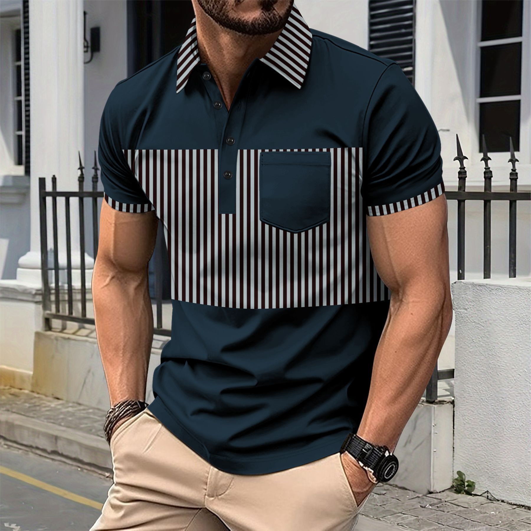 Custom Business Short Sleeve Cheap Clothes Polyester Pocket Men's Blank Casual Golf Shirts Men's Shirts Wholesale Manufacturer T-Shirts