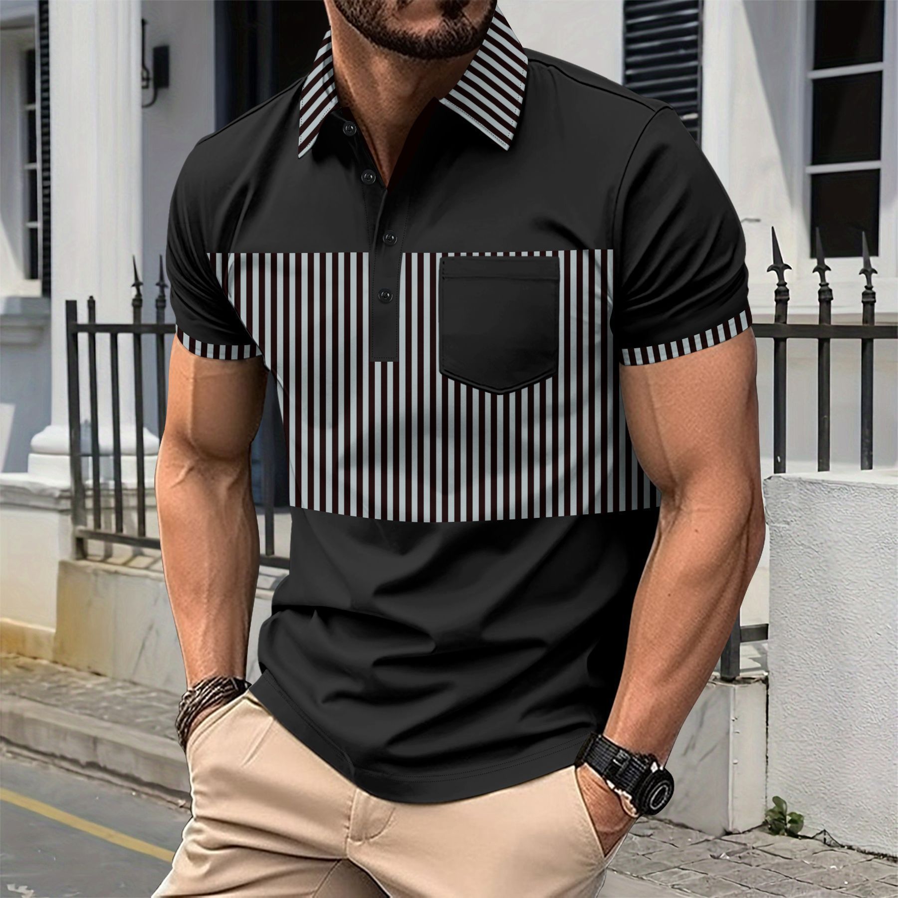 Custom Business Short Sleeve Cheap Clothes Polyester Pocket Men's Blank Casual Golf Shirts Men's Shirts Wholesale Manufacturer T-Shirts