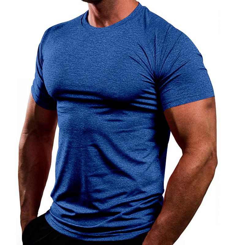 Shirts US Size Custom  Short Sleeve Slim Fit Workout Clothing Men Fitness Muscle GYM T-Shirts