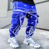 Custom Printed Wholesale Streetwear Baggy Multi Pockets Distressed Cargo Pants for Men  Casual