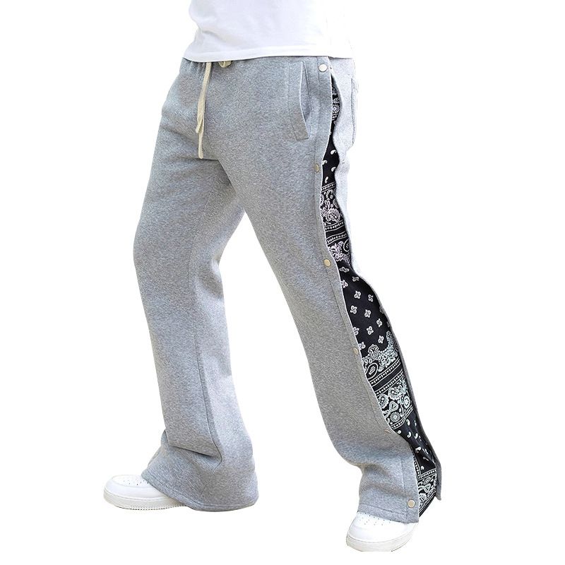 Custom Oversized Loose Patchwork Casual Pants Trackpants Track Sweat Jogger Pants Flared Sweatpants for Men  Casual