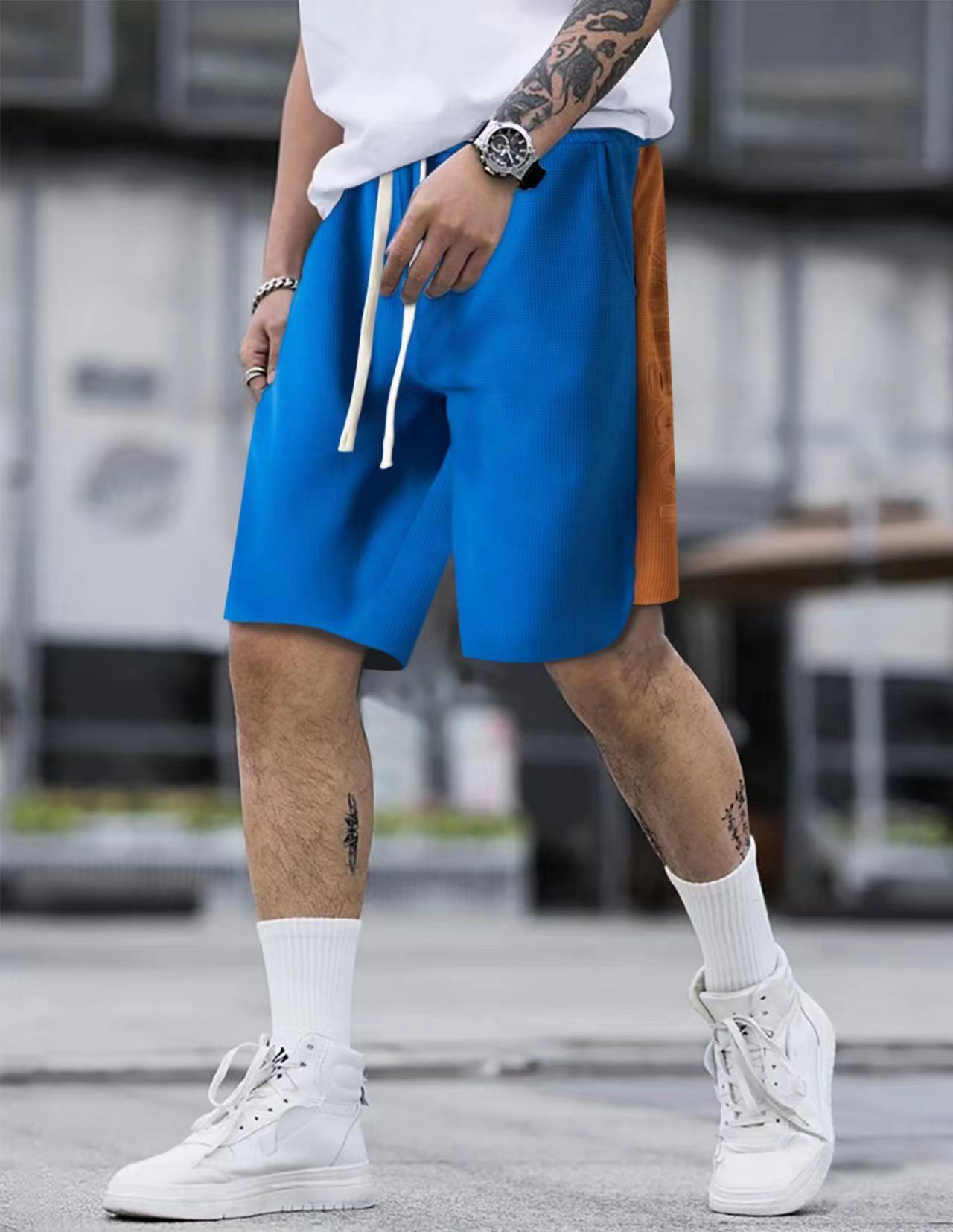 Custom Men's High Quality Zipper Pocket Mesh Shorts Summer Gym Sports Shorts Breathable Blank Mesh Shorts for Men Casual