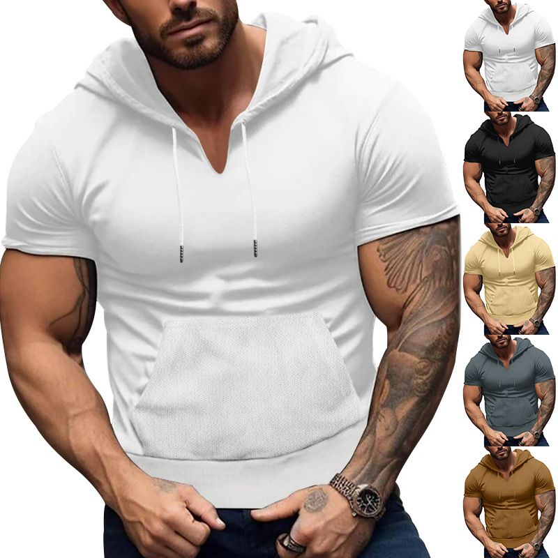 Sweatshirt US Size Custom Logo Polyester Hoodie Fitness Leisure Outdoor Sweatshirt GYM Clothing Muscle Hooded Workout T Shirt