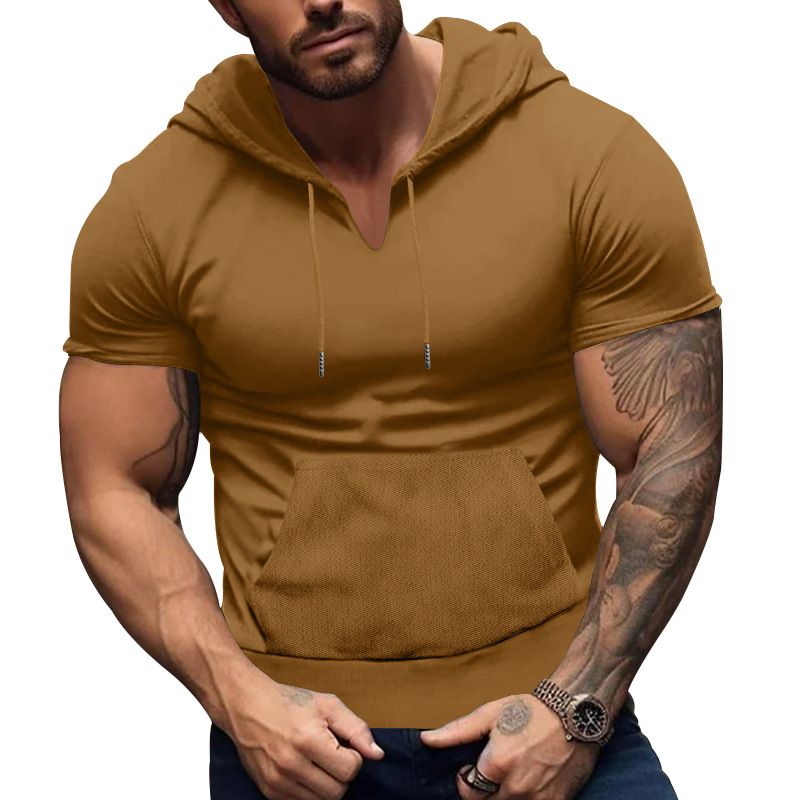 Sweatshirt US Size Custom Logo Polyester Hoodie Fitness Leisure Outdoor Sweatshirt GYM Clothing Muscle Hooded Workout T Shirt