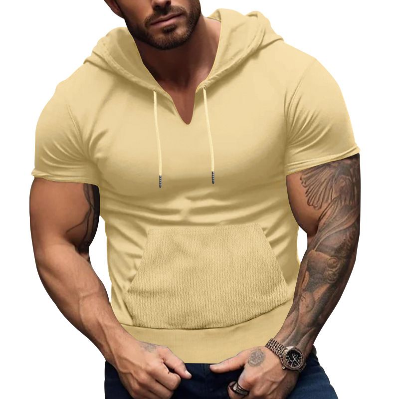 Sweatshirt US Size Custom Logo Polyester Hoodie Fitness Leisure Outdoor Sweatshirt GYM Clothing Muscle Hooded Workout T Shirt