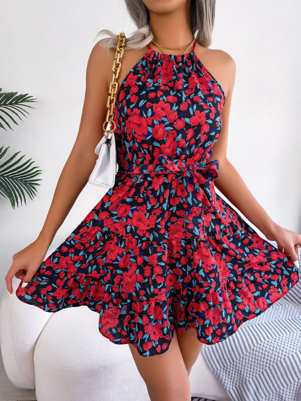 Wholesale Casual Beach Cotton Linen Dress Summer Elegant Ladies Dresses Women Vestidos Clothing Dresses
