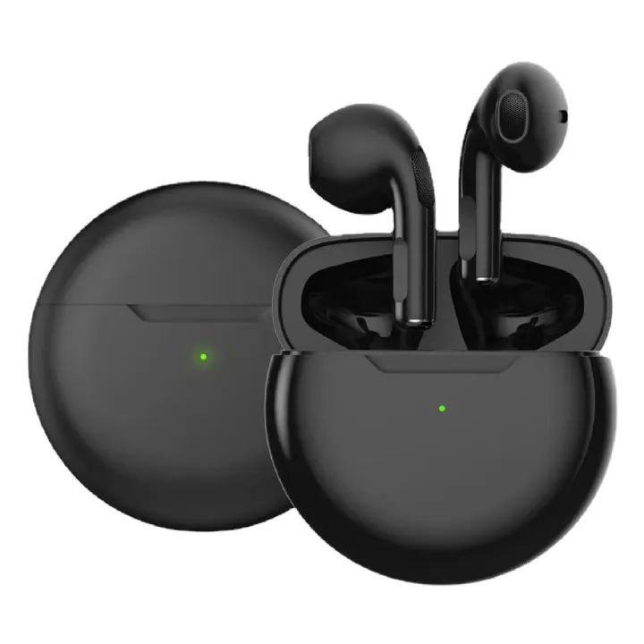 New Pro6 Wireless Bluetooth Earphones Stereo Music headset Noise cancellation headphone TWS Wireless Bluetooth Earphones Sports Earphones Sweatproof Earphones Bass Earphones  High Quality Earphones