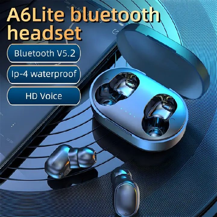 New A6s Wireless Bluetooth Earphones  Stereo Music headset Noise cancellation headphone TWS Wireless Bluetooth Earphones Sports Earphones Sweatproof Earphones Bass Earphones  High Quality Earphones