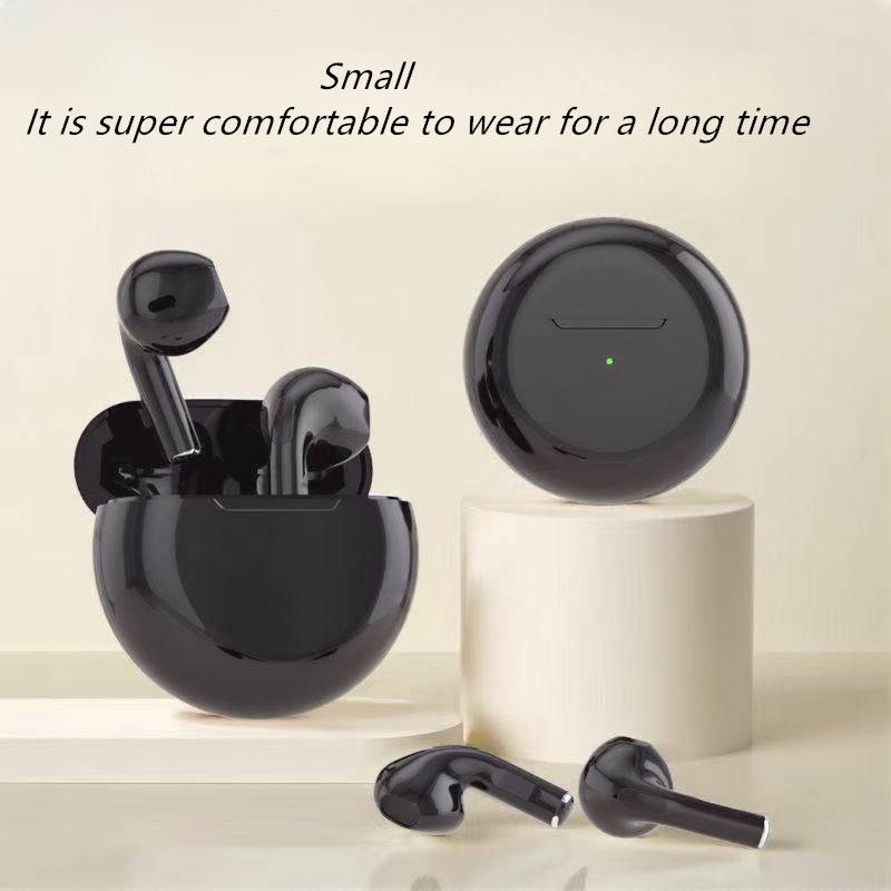 New Pro6 Wireless Bluetooth Earphones Stereo Music headset Noise cancellation headphone TWS Wireless Bluetooth Earphones Sports Earphones Sweatproof Earphones Bass Earphones  High Quality Earphones