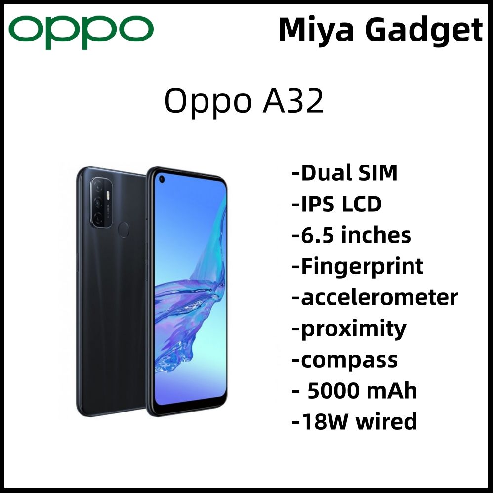 Refurbished OPPO A32  A53 Smart Phone 128GB 6.5" with Fingerprint unlock phone Dual SIM 4G phone Refurbished Phone SmartPhones Mobile Phones 128GB phone 5G Phone oppp phone