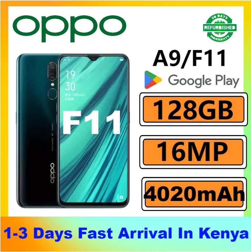 Refurbished phones OPPO A9 F11 smartphones 6.53 display screen 6GB+128gb 18.0mp+16.0mp 4020 mA h large capacity battery dual card dual standby smart phone