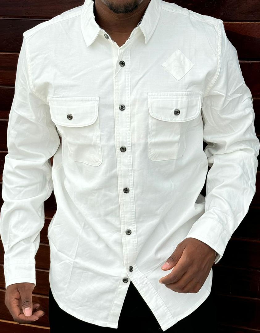 Timeless vintage high quality Men's Shirts Cotton Long Sleeve Work Shirts for Men with Pockets Men's Casual Button-Down Shirt