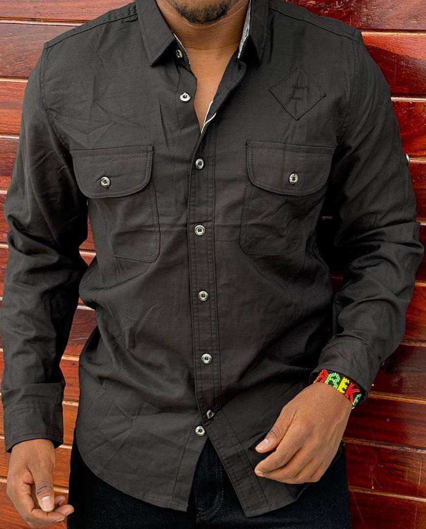 Timeless vintage high quality Men's Shirts Cotton Long Sleeve Work Shirts for Men with Pockets Men's Casual Button-Down Shirt