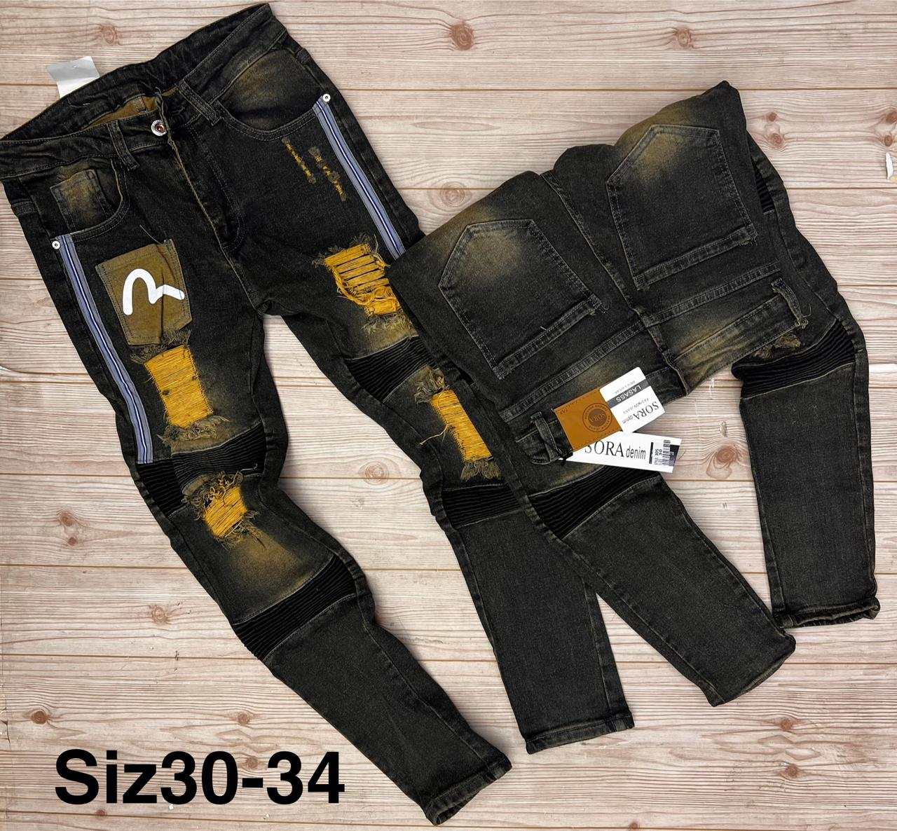 Classic high quality timeless vintage Men's Stretch Jeans with a Slim Fit and Classic Denim Work Pants with Pockets for Casual Wear