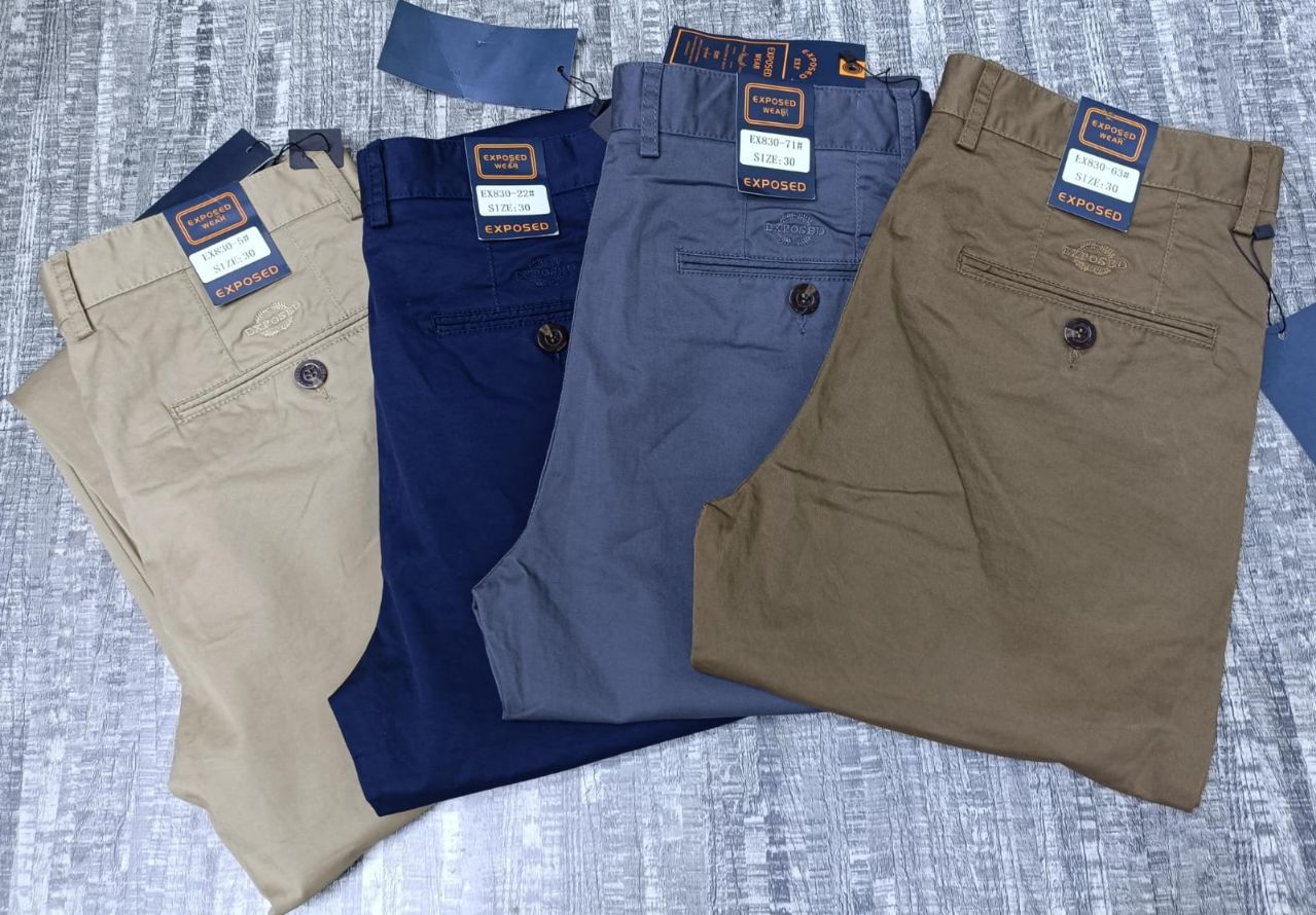 Classic Elegant Stylish business casual fashionable Classic timeless High quality hard Khaki men trousers straight slim fit smart casual trouser