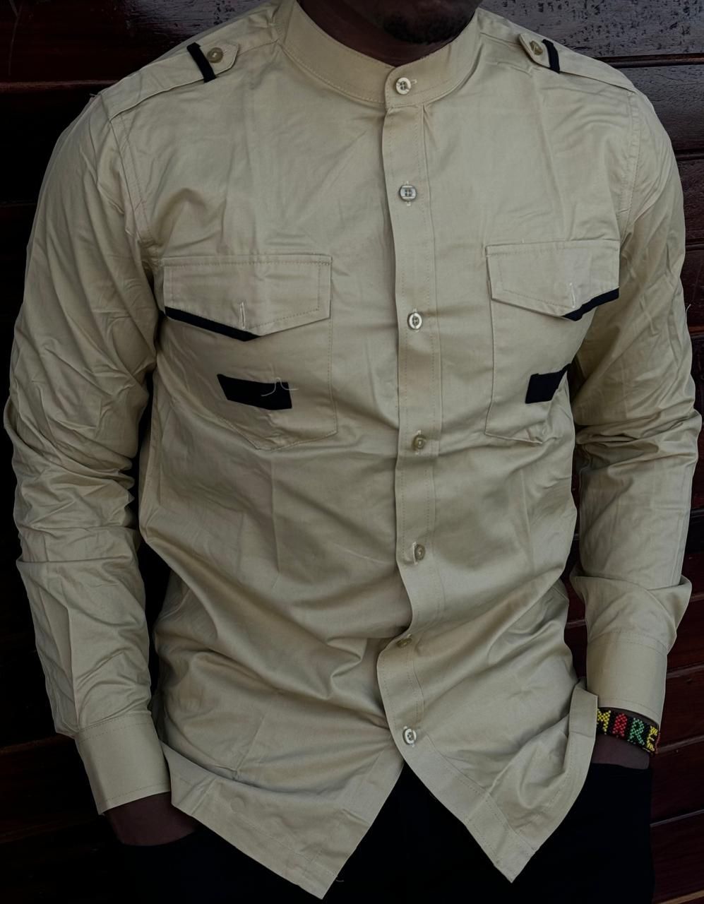 Stylish Elegant Timeless vintage high quality Men's Shirts Cotton Long Sleeve Work Shirts for Men with Pockets Men's Casual Button-Down Shirt