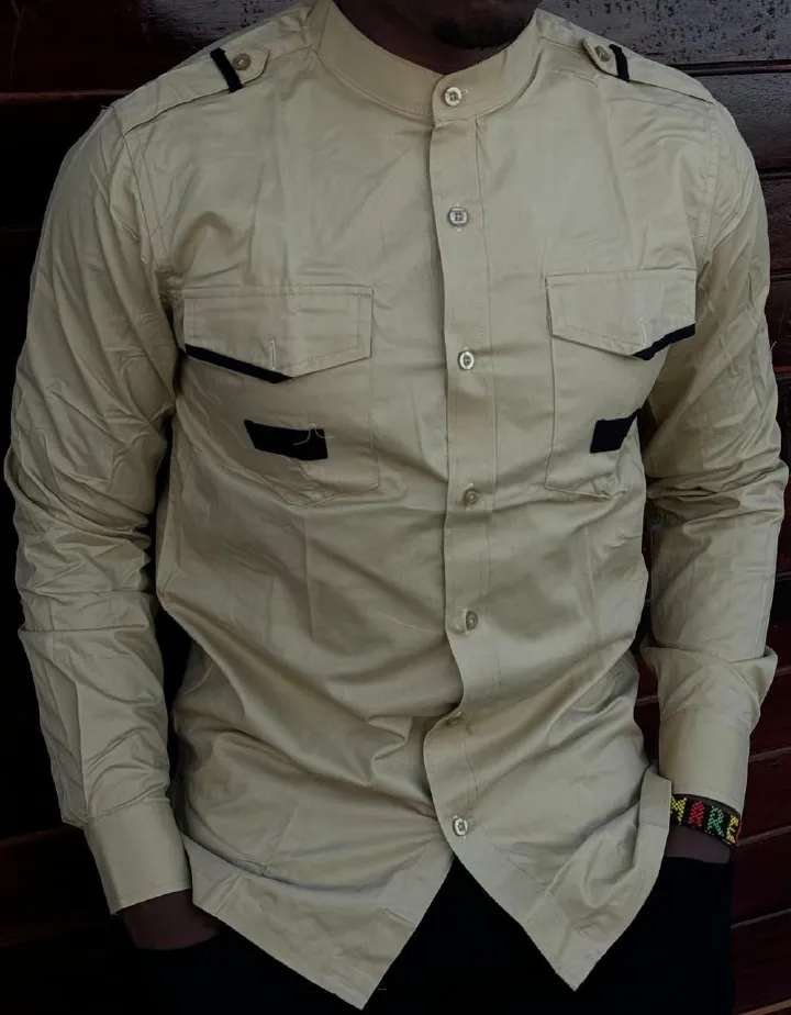 Stylish Elegant Timeless vintage high quality Men's Shirts Cotton Long Sleeve Work Shirts for Men with Pockets Men's Casual Button-Down Shirt